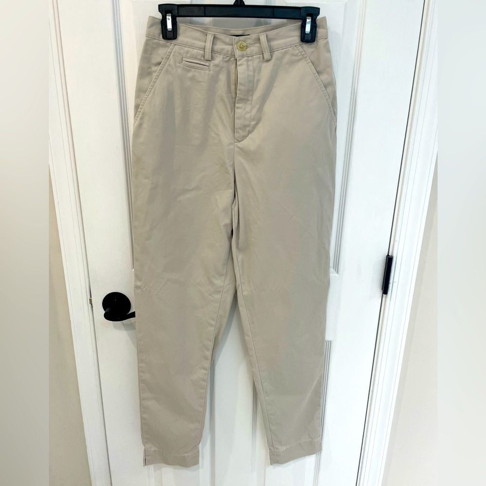 Banana Republic 100% Cotton Khaki Pants Women’s Size 6 Long Length